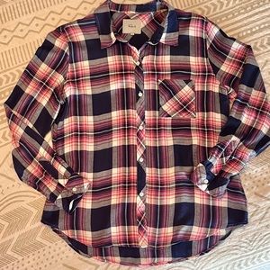 Women’s Rails Plaid Long Sleeve Shirt SZ Lg